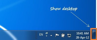 How to show desktop technique