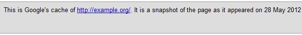 Google's cache copy
