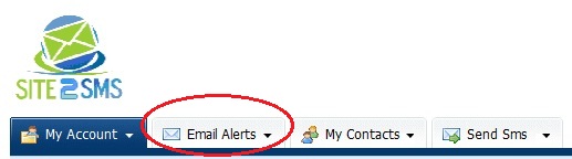 site2sms email alerts