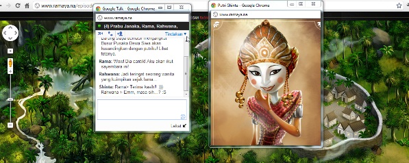 Rama, Rawana and Sita chatting in gtalk