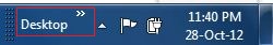 Access desktop from your taskbar