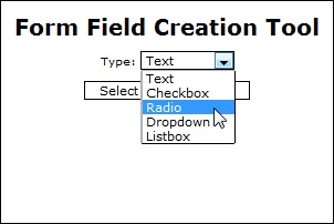 Form Field Creation Tool